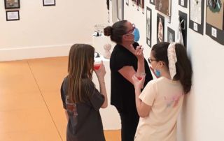 Critique in the Lower Gallery | 42nd Annual Student Art Show – Barn Gallery, Ogunquit