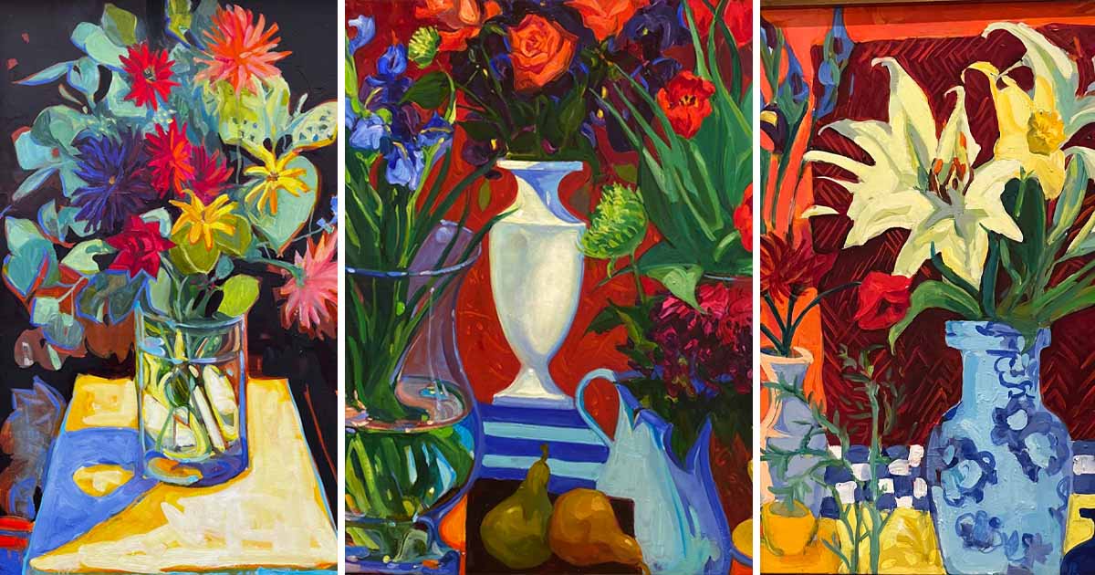 Pamela duLong Williams Painting Workshop - Still Life at Barn Gallery in Ogunquit, Maine