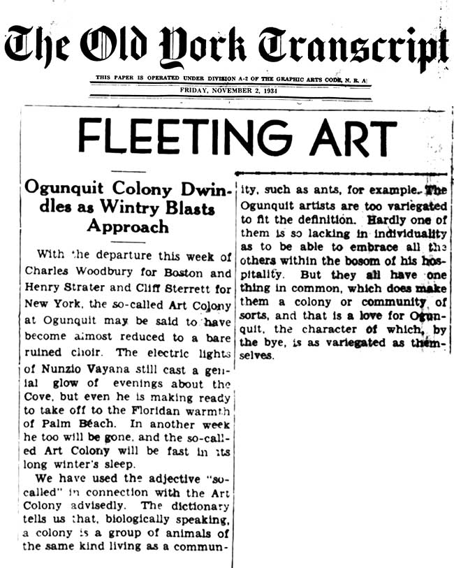 Ogunquit Art Colony - Winter