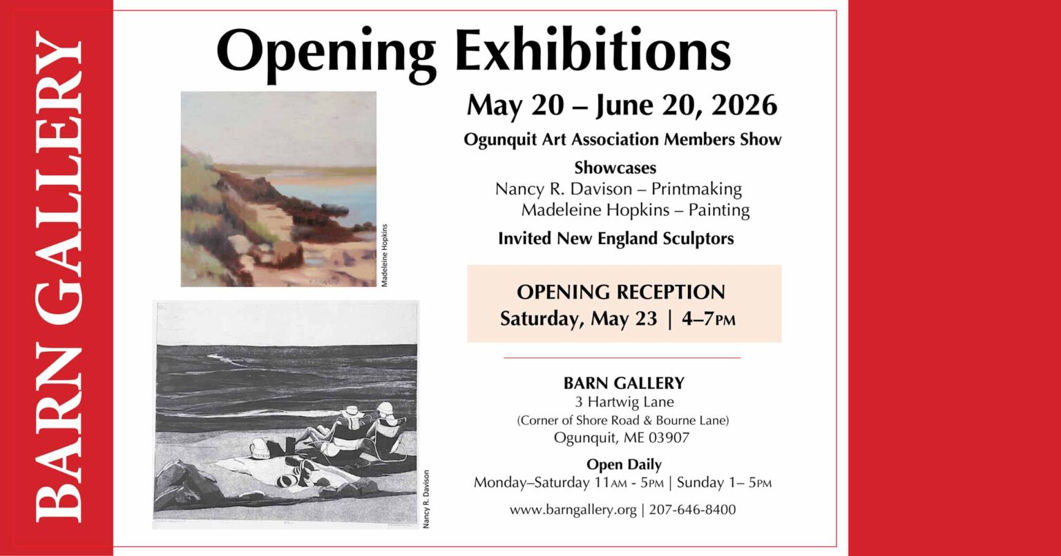 Opening Art Exhibitions 2026 at Barn Gallery in Ogunquit Maine - Barn ...
