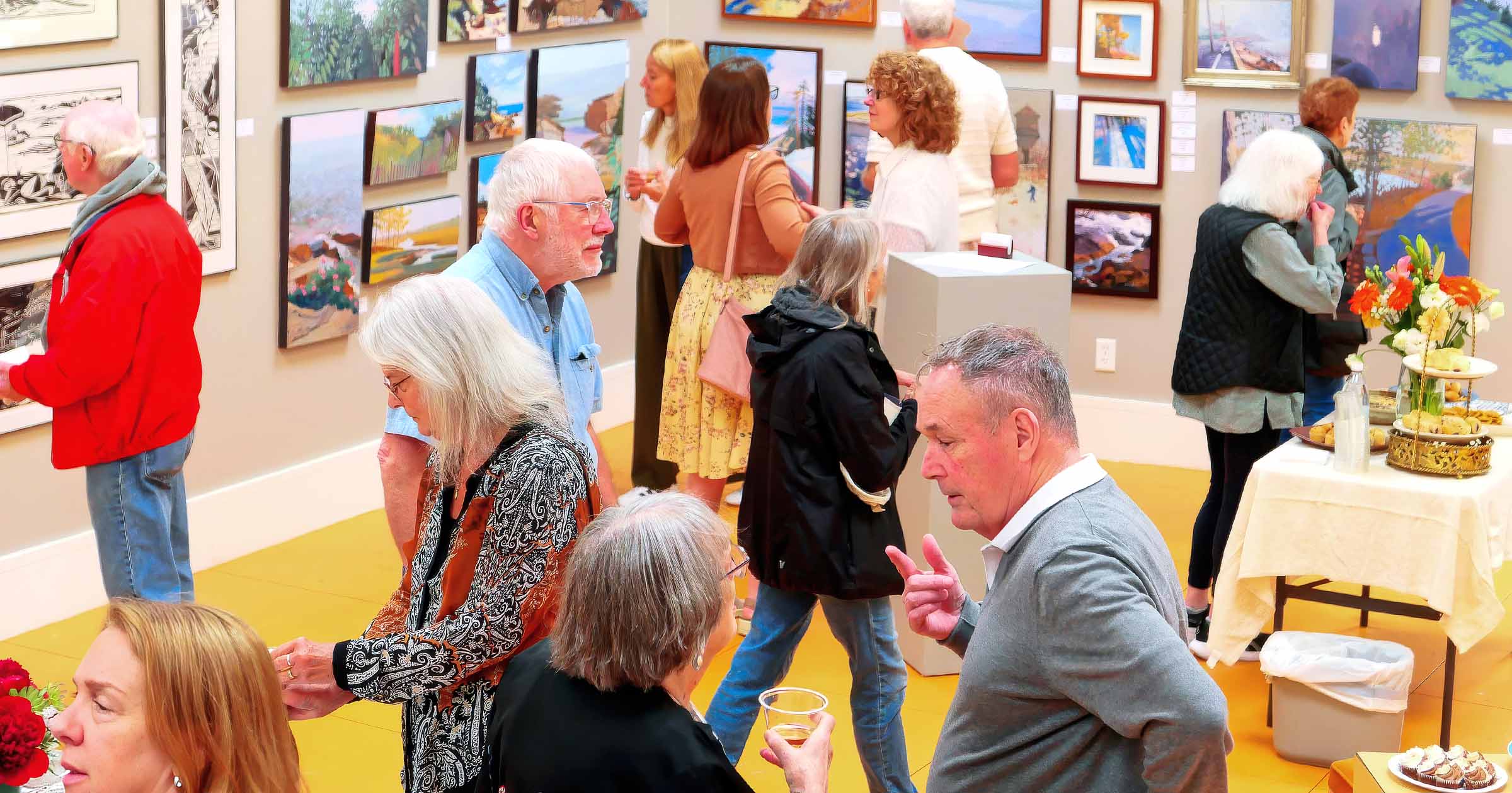 Opening Art Exhibitions Reception 2026 - Barn Gallery - Ogunquit Art Association