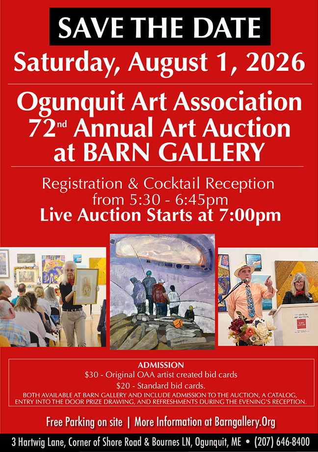 Ogunquit Art Association Auction by the sea 2026